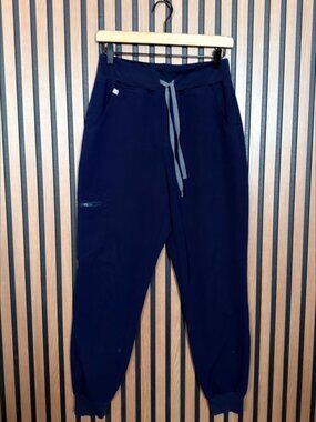 Figs Uniform Pants Small Women’s Blue Zamora Joggers Drawstring Scrub Bottoms